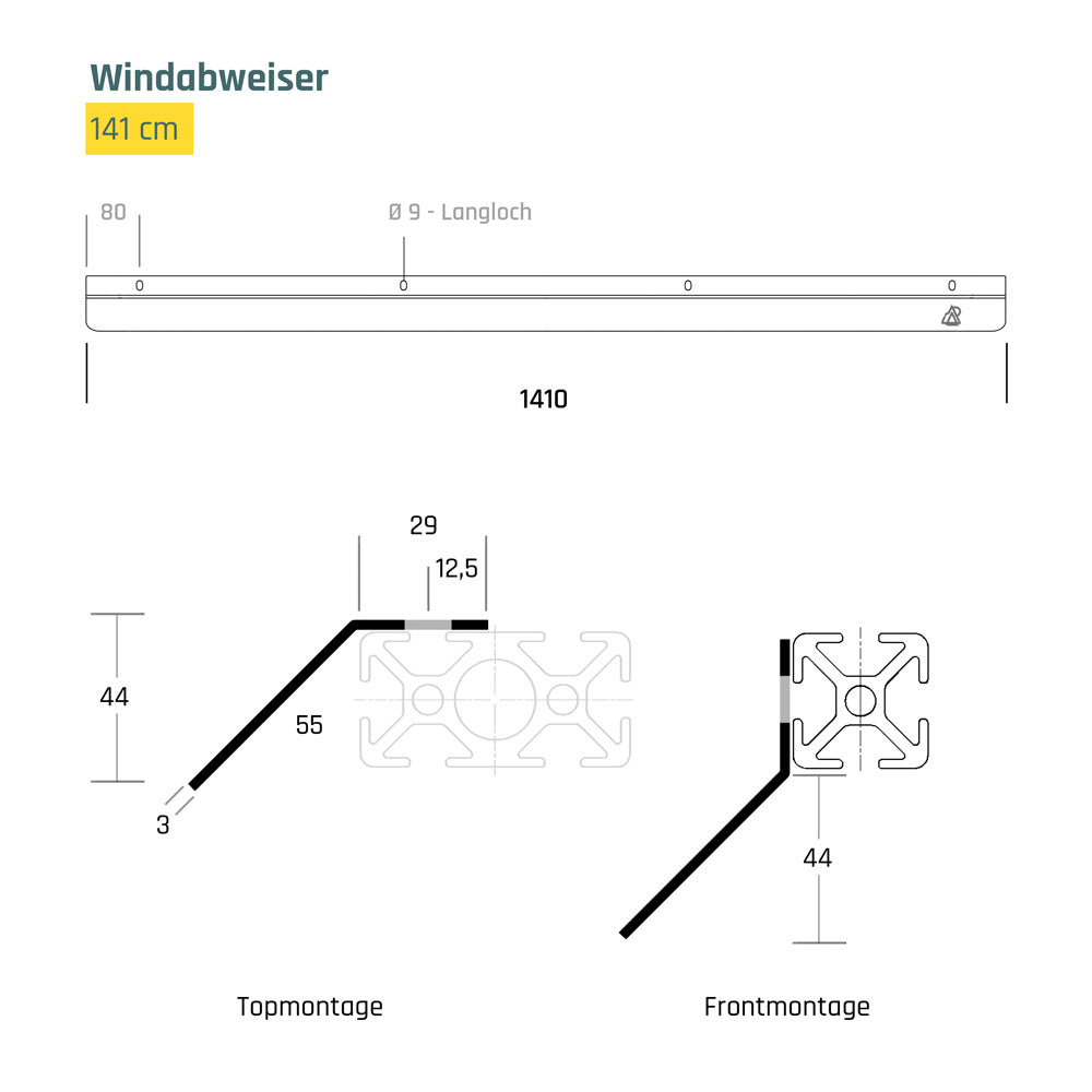 Windabweiser für Dachträger – Camper & Go