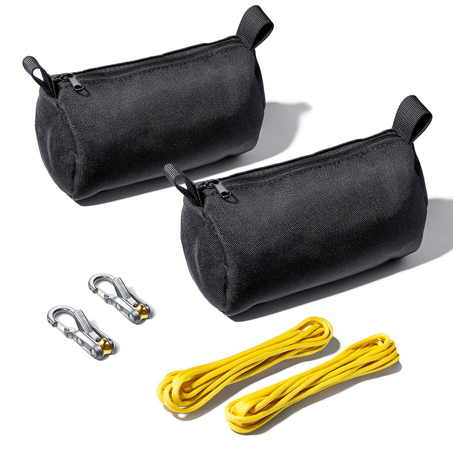 Abspannung mit Gewicht – Camper & Go