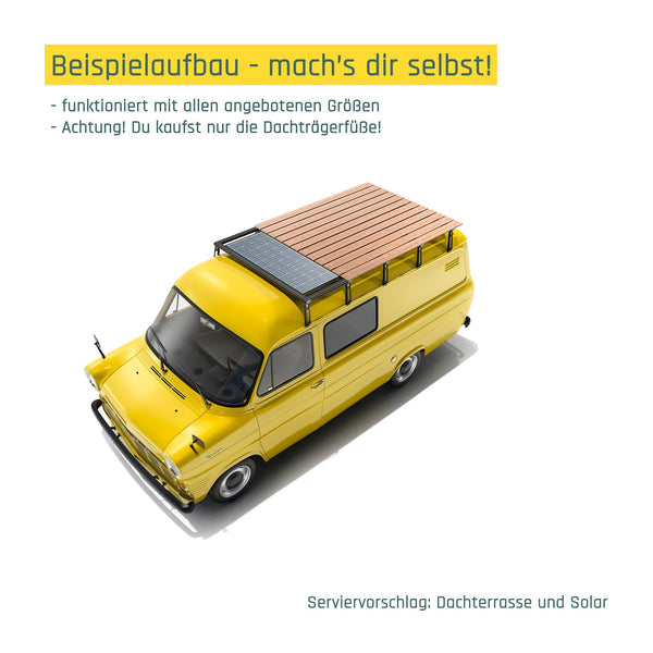 Ford Transit MK1 Dachaufbau mit Terrasse und Solarpanel