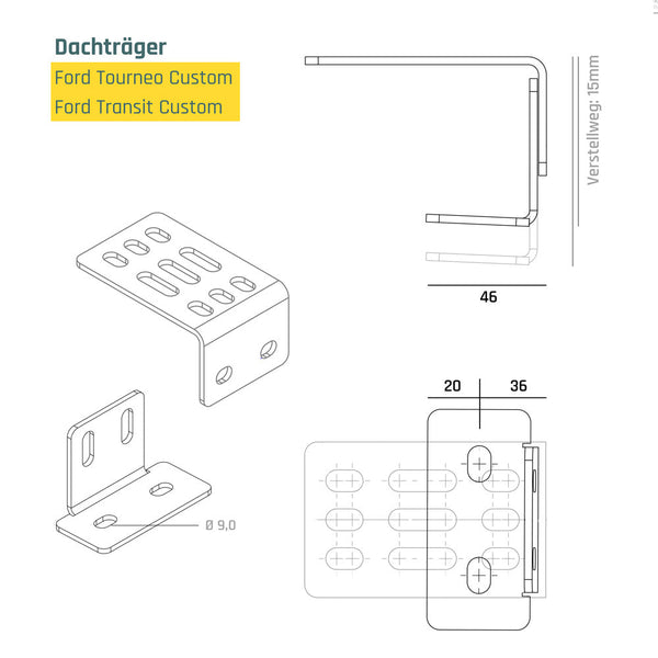 Dachträger Ford Tourneo Custom | Transit Custom