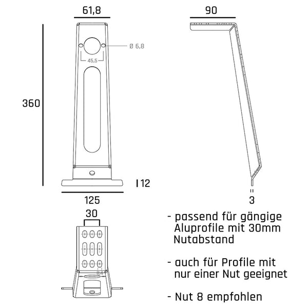 Dachträger 360 "Regenrinne"