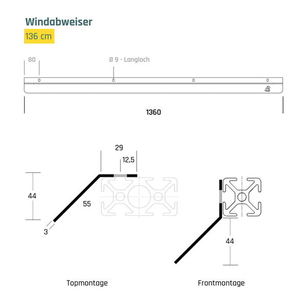 Windabweiser für Dachträger – Camper & Go