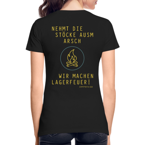 T-Shirt "Lagerfeuer" - Premiumqualität Men - Schwarz