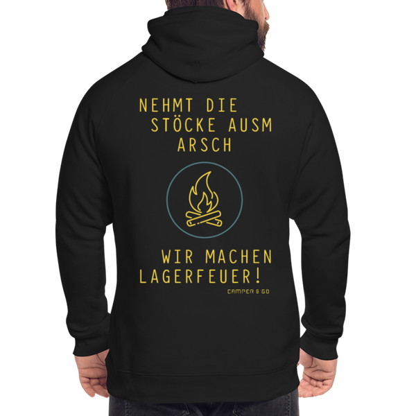 Hoodie "Lagerfeuer" - Premiumqualität Unisex - Schwarz