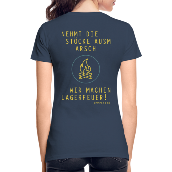 T-Shirt "Lagerfeuer" - Premiumqualität Men - Navy