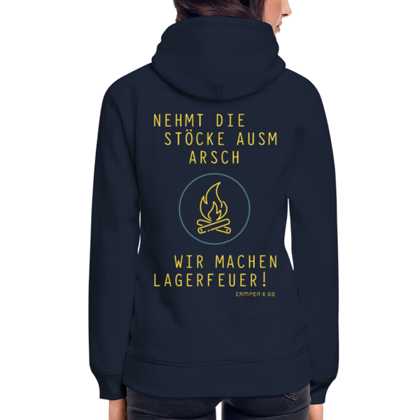 Hoodie "Lagerfeuer" - Premiumqualität Unisex - Navy