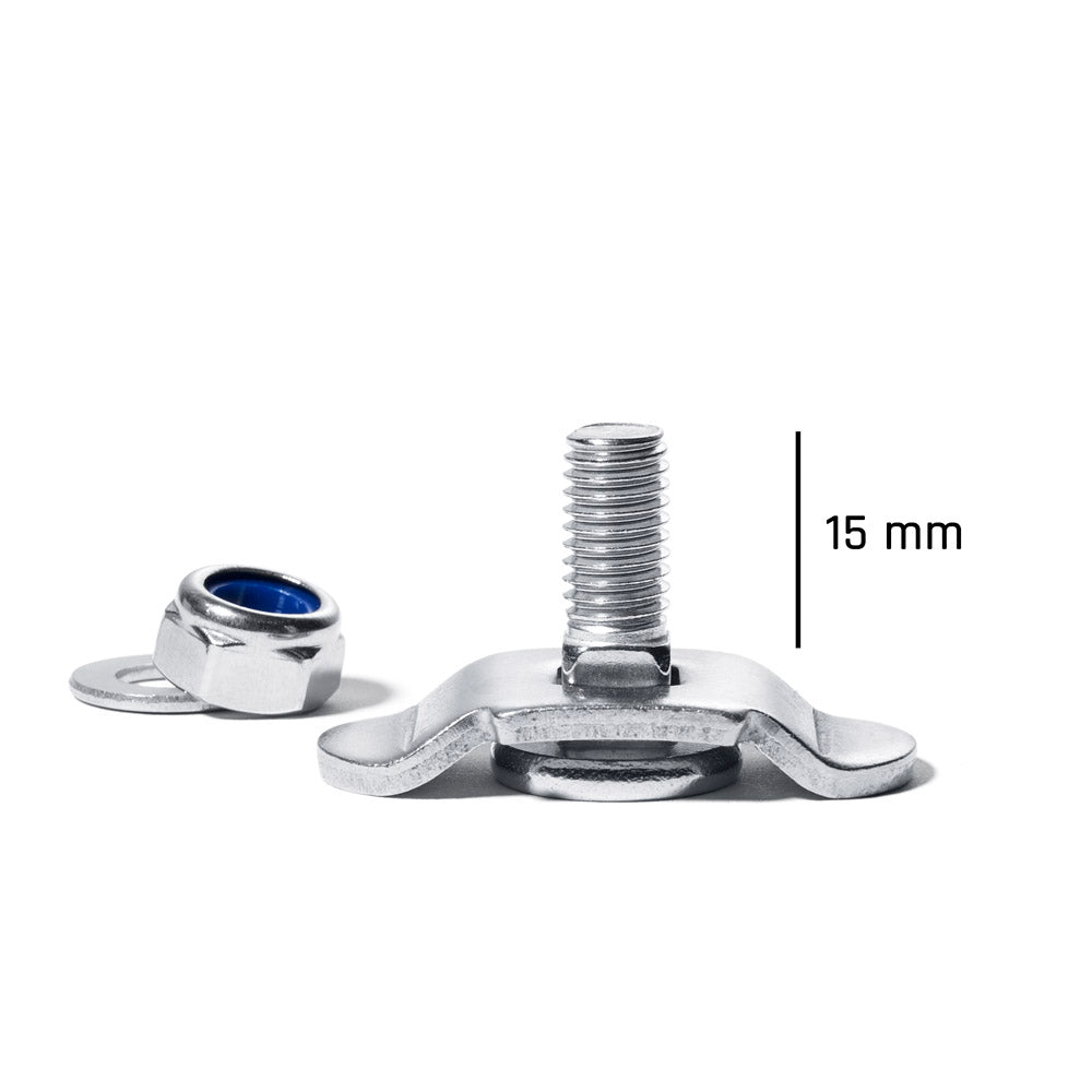 Schraubfitting Airlineschiene Set - 6 Stück M8x40 Für Zurrschienen, Schwarz