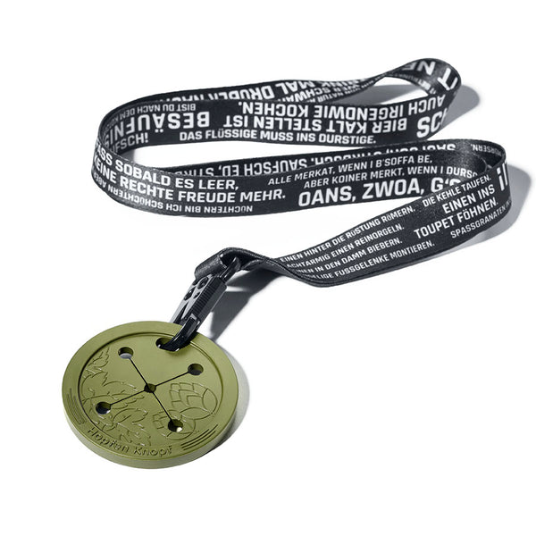 Hopfen Knopf - mit Bierspruchband