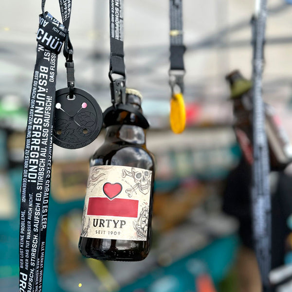 Hopfen Knopf - mit Bierspruchband