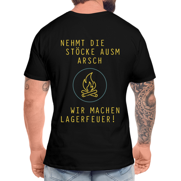 T-Shirt "Lagerfeuer" - Premiumqualität Men - Schwarz