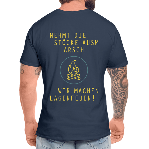 T-Shirt "Lagerfeuer" - Premiumqualität Men - Navy