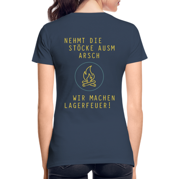 T-Shirt "Lagerfeuer" - Premiumqualität Woman - Navy
